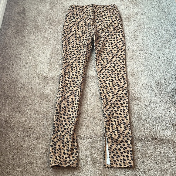 WeWoreWhat Leopard Split Hem Pants - Picture 7 of 10